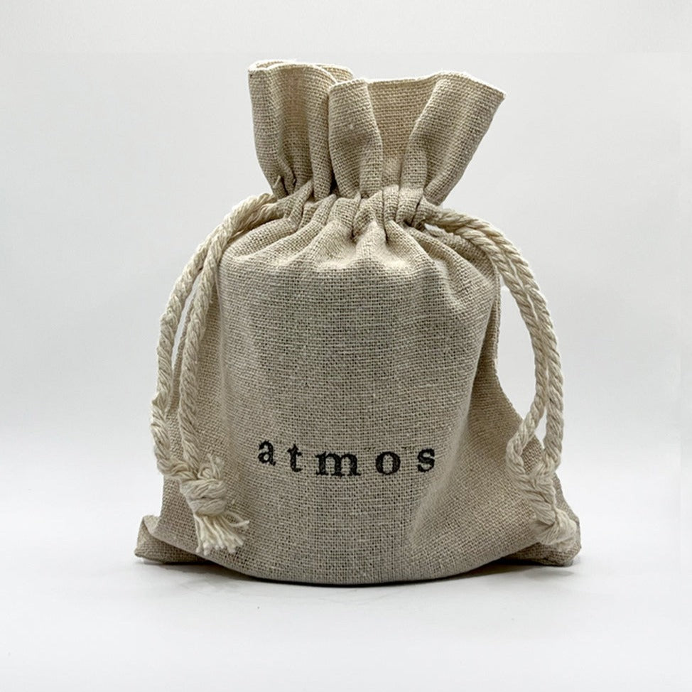 Scented Candle δάσος της βροχής - rainforest, sustainable, linen pouch packaging.