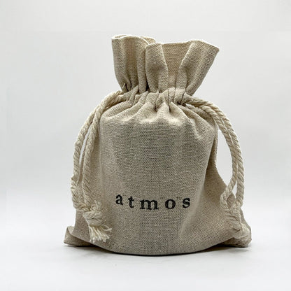 Scented Candle χόβολη - Greek coffee, sustainable, linen pouch packaging.